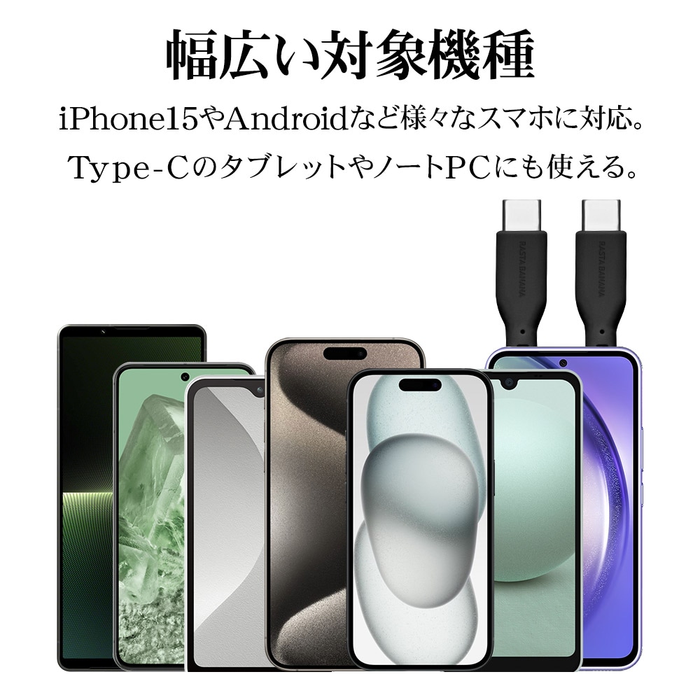 iPhone15 ���ޥ� ������C �����֥� PD�б� ���餫�� ���ꥳ�󥱡��֥� ���� �̿� 2�᡼�ȥ� 200����� Type-C to Type-C typec Power Delivery 60W 2m 200cm �ۥ磻�� ���ޡ��ȥե��� R20CACC3A06WH