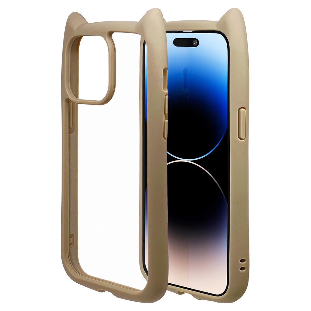 iPhone14 Pro Max ケース カバー ハイブリッド 猫耳 ネコミミ 猫 ネコ