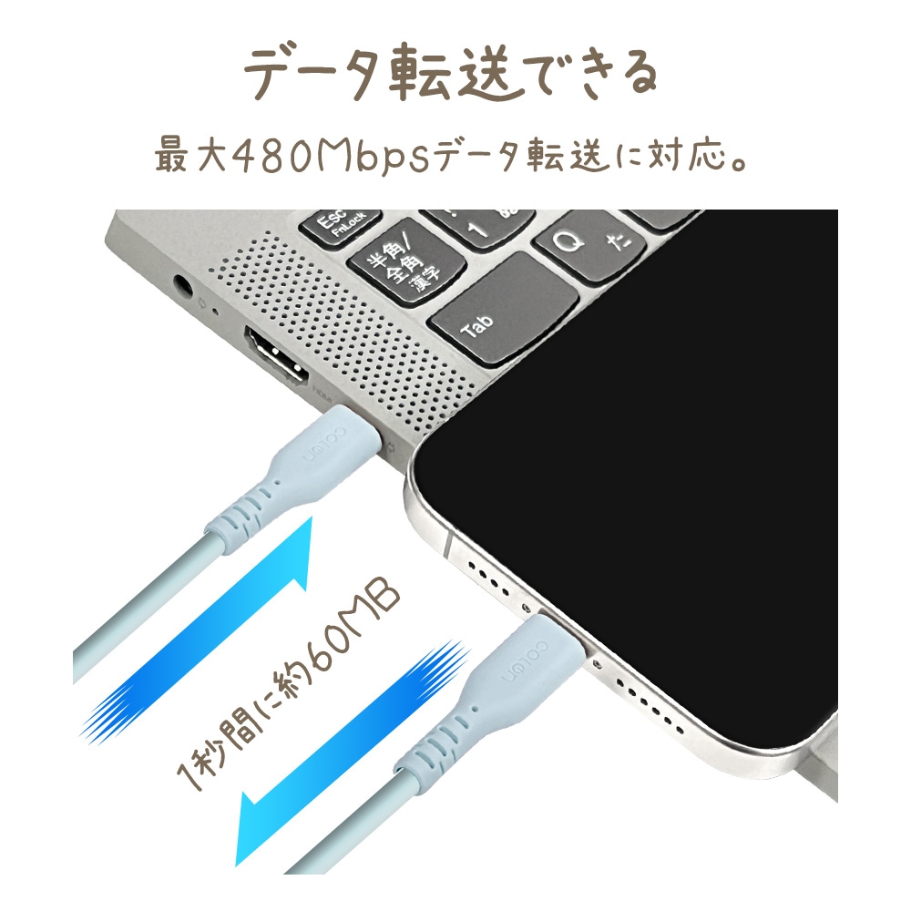 iPhone15 ���ޥ� �����֥� PD�б� ���餫�� ���ꥳ�󥱡��֥� calon ���� �̿�  Type-C to Type-C typec Power Delivery 60W 0.2m 20cm ���⡼�����ԥ� ���ޡ��ȥե��� ������ R02CACC3A04SPK