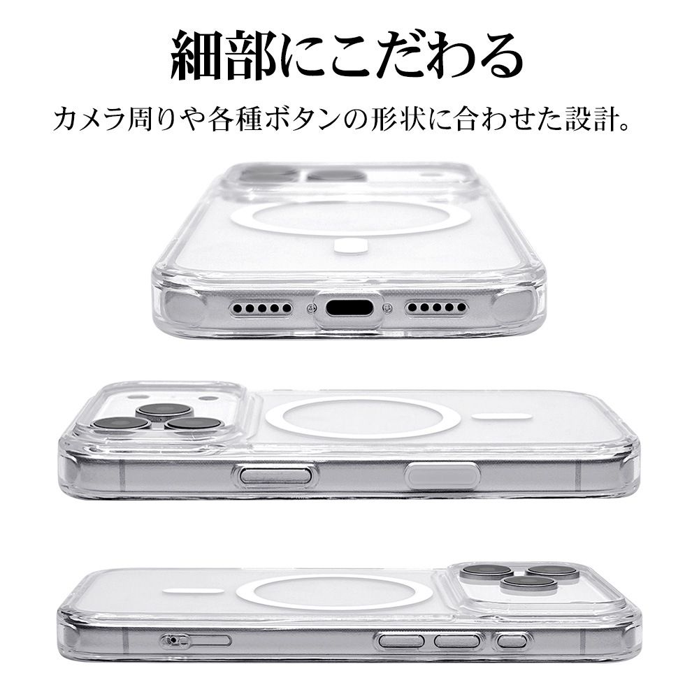 iPhone17 Pro  С ϥ֥å MagSafeб ޥͥåȽ Ѿ׷ۼ   ꥢ TPUХѡ 饳ȥ뵡ǽդ 磻쥹 ꥢ ե ޥۥ 8995IP5BHPMCCL 饹Хʥ