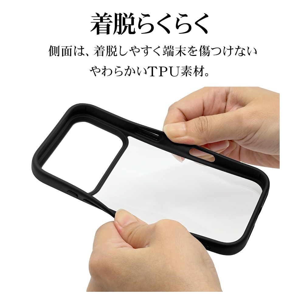 iPhone17 Pro  С ϥ֥å RHINOX 饤Υå Ѿ׷ۼ MIL ꥢ Ʃ ɽ̹5H TPUХѡ ȥåץۡ 磻쥹 ֥åߥꥢ ե ޥۥ 8998IP5BHABK 饹Хʥ