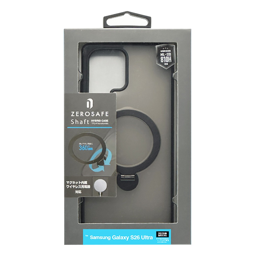Galaxy S26 Ultra SC-53G SCG37 ������ ���С� �ϥ��֥�å� ZEROSAFE Shaft �ޥ��ͥåȽ��� �Ѿ׷�ۼ� MIL TPU�Х�ѡ������� ����դ� ��ɻ� ������� �ե����ȥ֥�å� ����饯���� 9347GS26UZSFBK �饹���Хʥ�