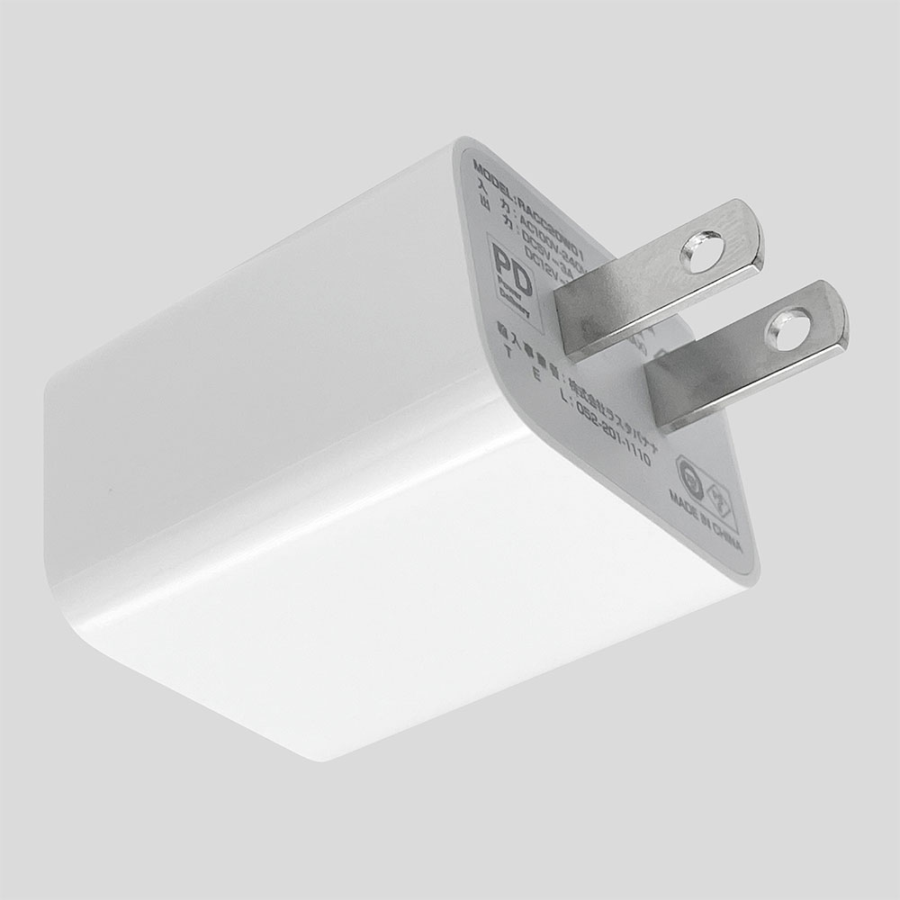 Ŵ ACץ USBŴ C PDб ϥѥ ® ® PSE ѥ ߥ   󥻥 AC 20W Type-C typec USBݡ Power Delivery ۥ磻 RACC20W01WH