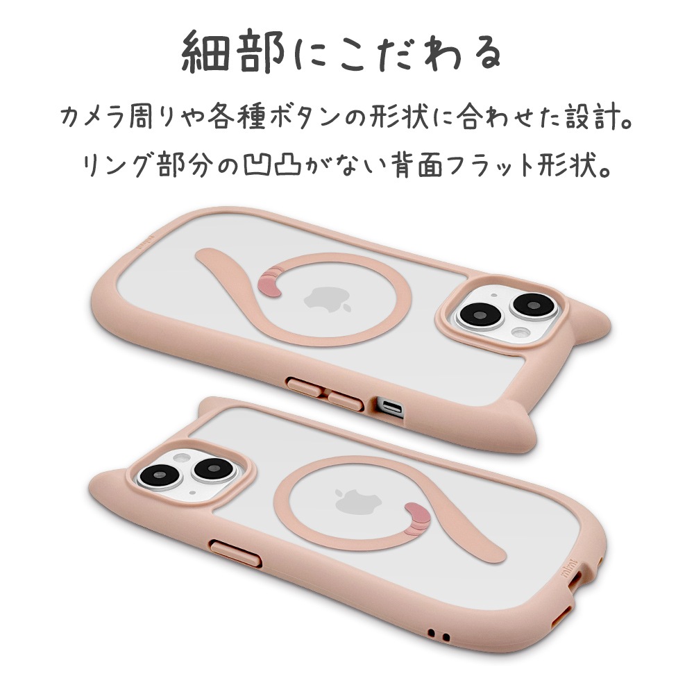 iPhone15 14 13  С ϥ֥å MagSafeб mimi ǭ ͥߥ ͤߤ Ѿ׷ۼ MIL ̥ꥢ TPUХѡ 磻쥹б ⡼ԥ ե ޥۥ 8348IP361HPMSPK 饹Хʥ