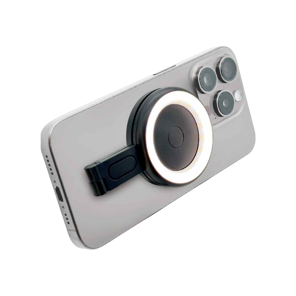 �ޥ��ͥå� ���ޥ� Magsafe�б� ���ޥۻ����� LED �饤�� Selfie LED Light �ޥ��ͥåȥ����� ����ե��� ���󥫥�� �ޥ������� ���ϼ��� �֥�å� ���ޥ� ���֥�å� RMLED01BK �饹���Хʥ�