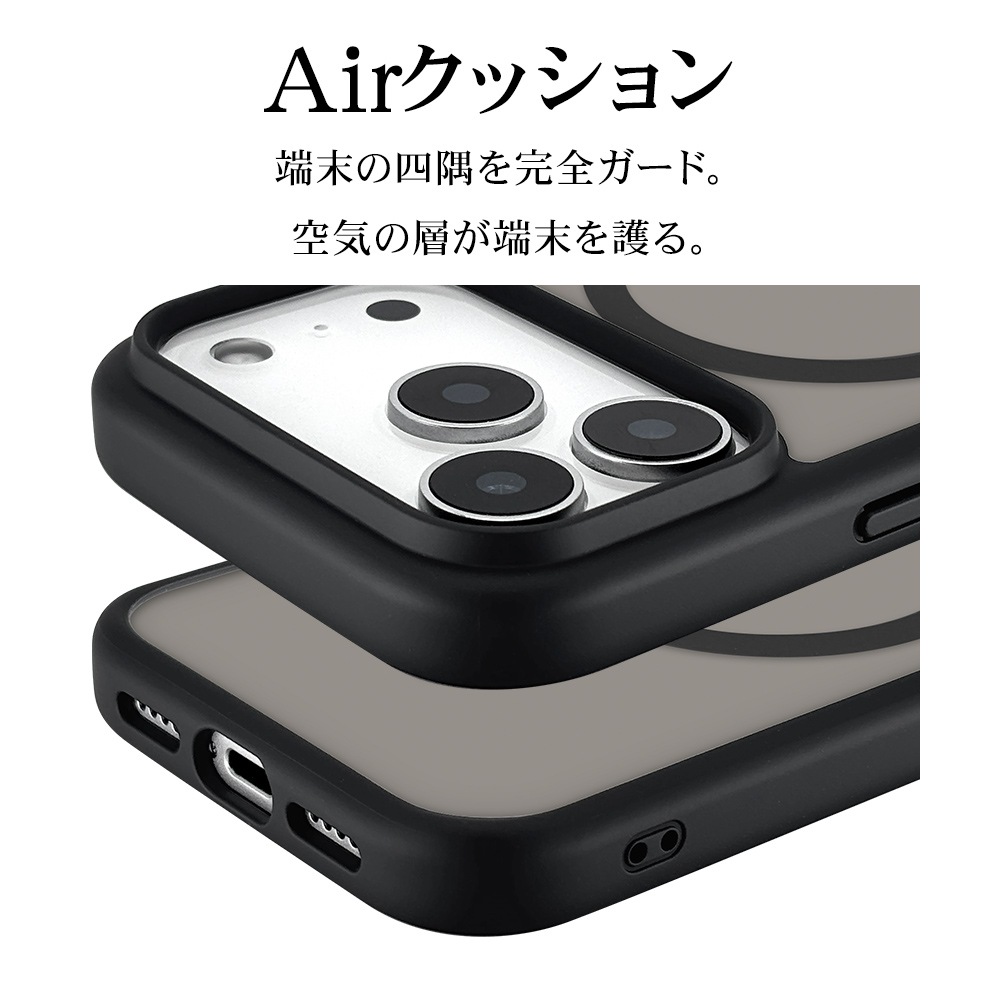 iPhone17 Pro  С ϥ֥å MagSafeб ޥͥåȽ RHINOX 饤Υå Ѿ׷ MIL ޥå 2H TPUХѡ 磻쥹 ֥åߥեȥ֥å ե ޥۥ 9001IP5BHAMBKFB 饹Хʥ