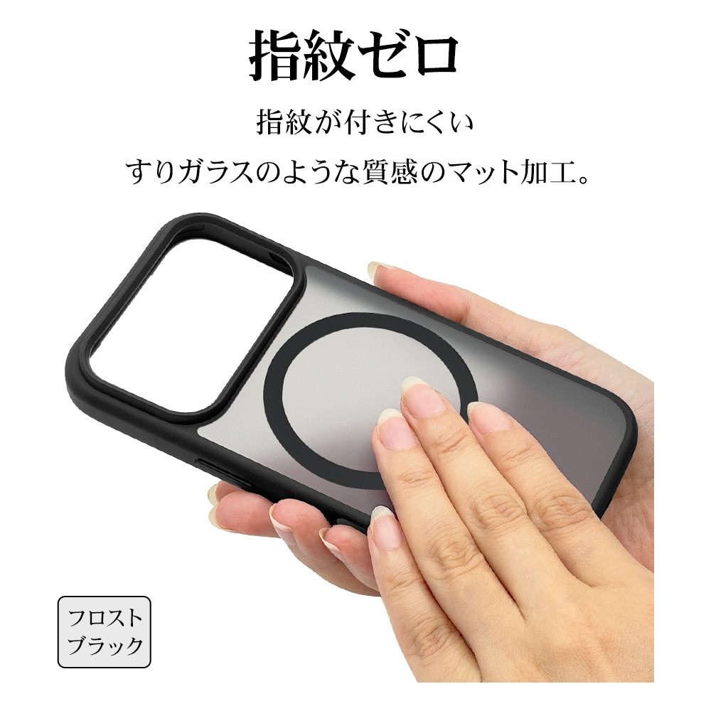 iPhone17 Pro  С ϥ֥å MagSafeб ޥͥåȽ RHINOX 饤Υå Ѿ׷ MIL ޥå 2H TPUХѡ 磻쥹 ֥åߥեȥ֥å ե ޥۥ 9001IP5BHAMBKFB 饹Хʥ