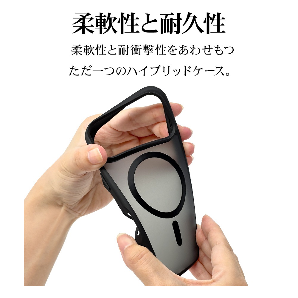 iPhone17 Pro  С ϥ֥å MagSafeб ޥͥåȽ RHINOX 饤Υå Ѿ׷ MIL ޥå 2H TPUХѡ 磻쥹 ֥åߥեȥ֥å ե ޥۥ 9001IP5BHAMBKFB 饹Хʥ