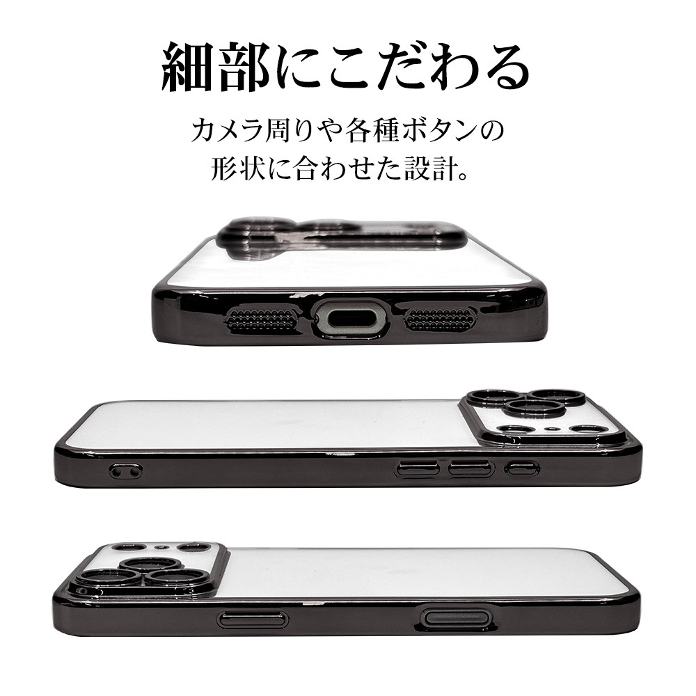 iPhone17 Pro Max  С եȥ TPU ˸ݸ ̩߷ Ѿ׷ۼ ꥢ Ʃ ᥿ե졼 ȥåץۡ 磻쥹б ֥å ե ޥۥ 9088IP5DTPLBK 饹Хʥ