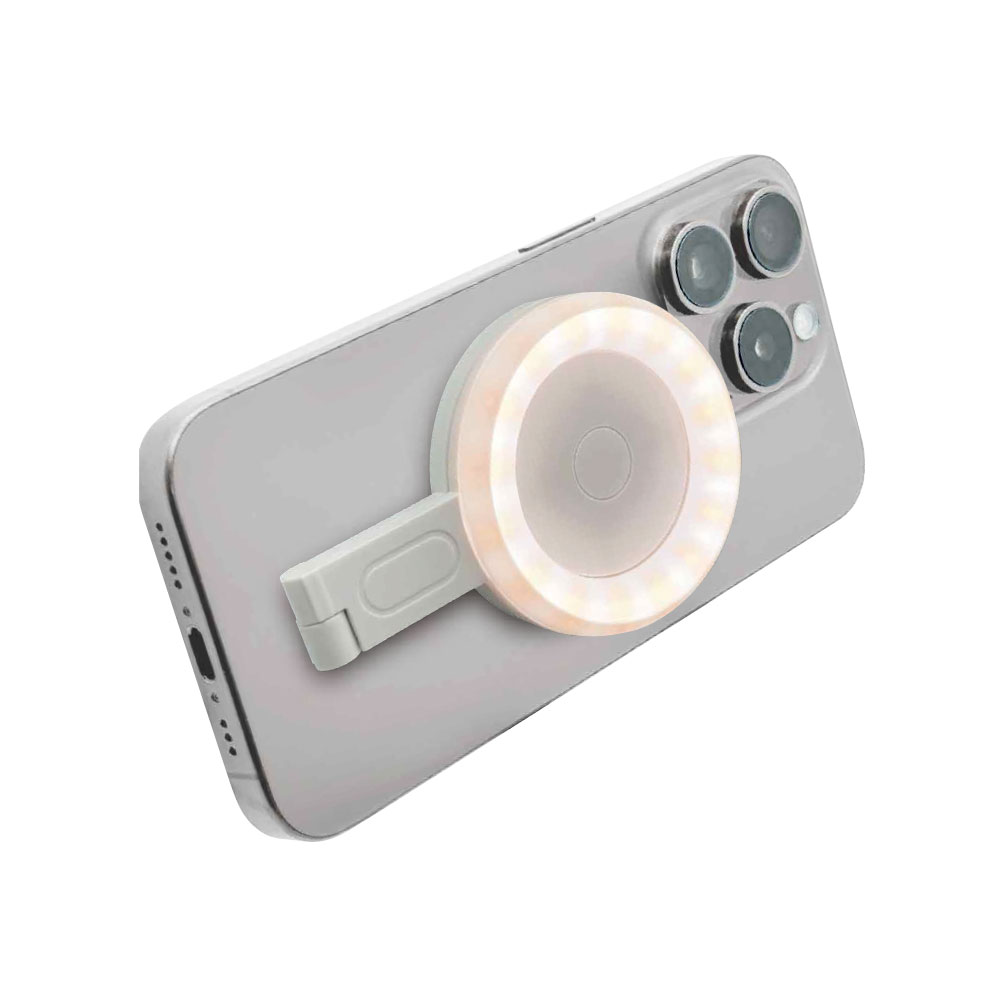 ޥͥå ޥ Magsafeб ޥۻ LED 饤 Selfie LED Light ޥͥåȥ ե 󥫥 ޥ ϼ ۥ磻 ޥ ֥å RMLED01WH 饹Хʥ