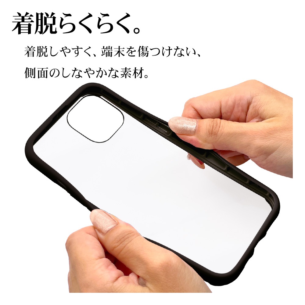 iPhone14 13  С ϥ֥å Ѿ׷ۼ   ꥢ Ʃ TPUХѡ+PC 5H ȥåץۡ 磻쥹б VANILLA PACK AIR LITE ֥å ե14 13 ޥۥ 7089IP261HB 饹Хʥ