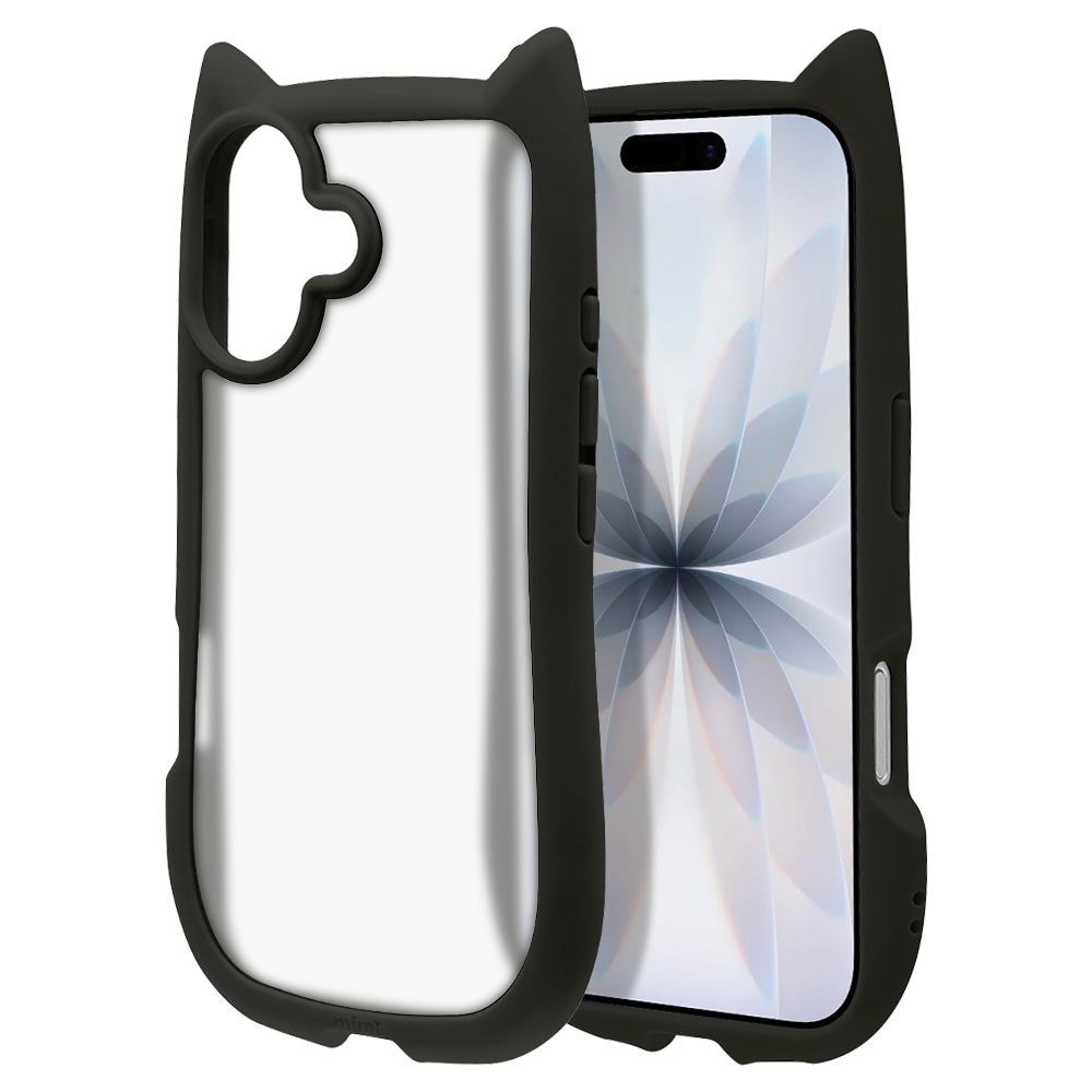 iPhone17 ケース カバー ハイブリッド mimi 猫耳 ネコミミ ねこみみ 耐