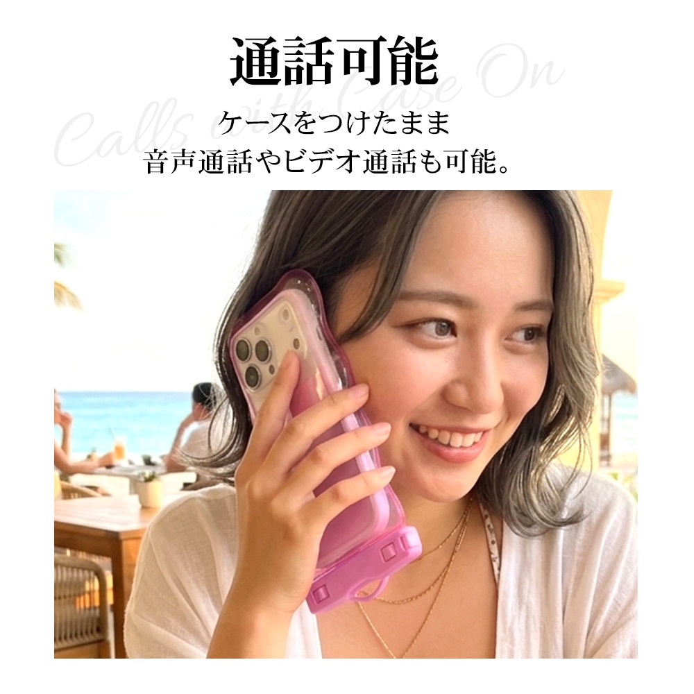 ���ޥ� �ɿ奱���� IP68 �ͥå����ȥ�å��� Ĺ��Ĵ�� WAVECASE �������� ���ޡ��ȥե��� �� ������ �ס��� ��Ϥ ��ʪ���� ���襤�� �礭�� iPhone Android ���ꥢ�ԥ� RFRWPF09WCLPK �饹���Хʥ�