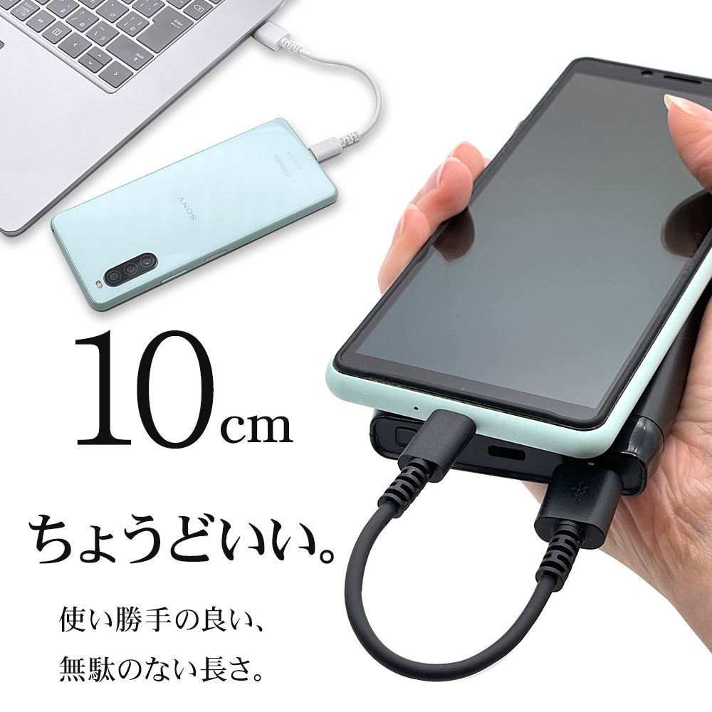 ���ޥ� ������C ������A �����֥� ���餫�� ����ߤˤ��� ���� �̿� 3����ڥ� 0.1�᡼�ȥ� 10����� Type-A to Type-C typea typec 3A 0.1m 10cm ���ޡ��ȥե��� �֥�å� R01CAAC3A03BK �饹���Хʥ�