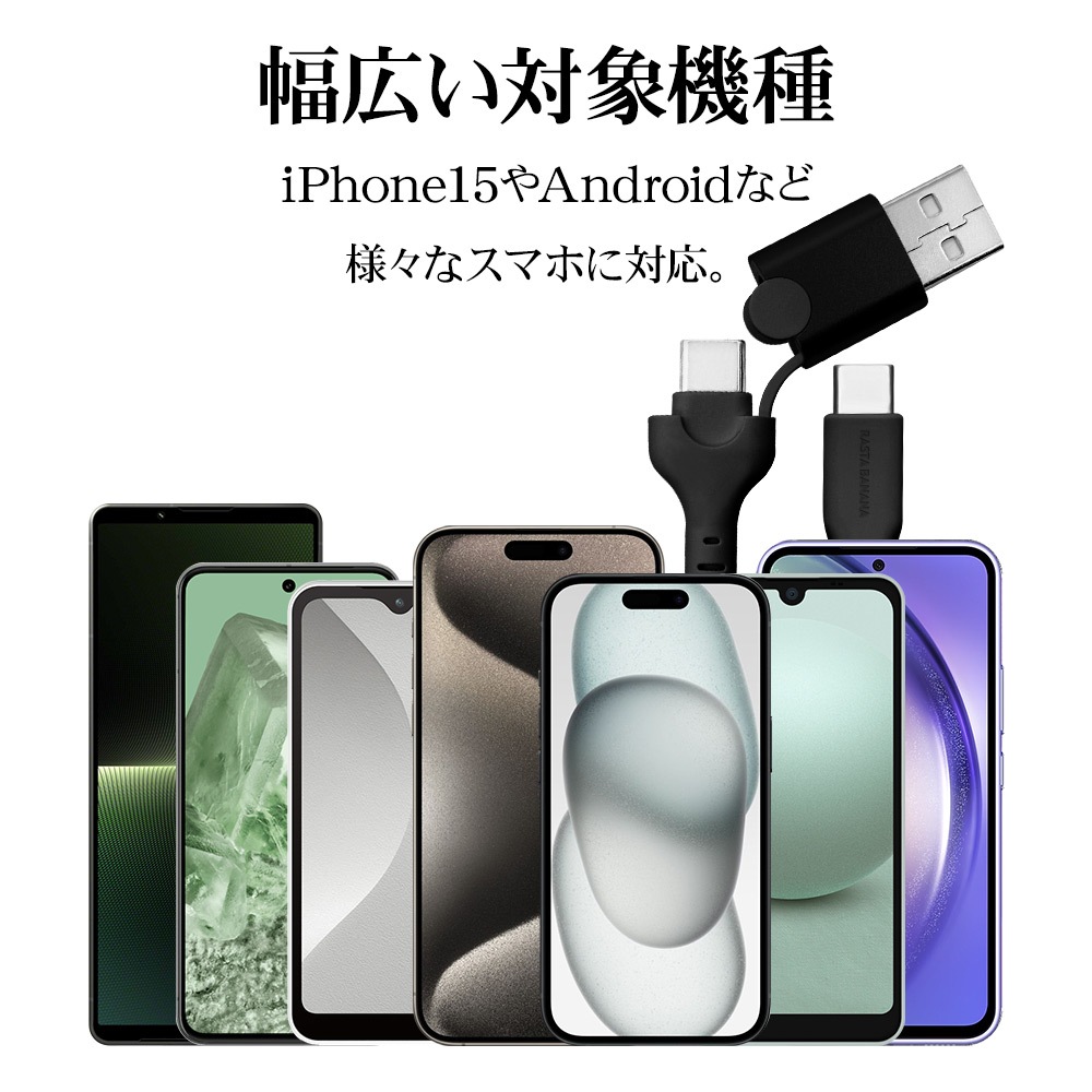 iPhone15 ޥ ֥ PDб AѴ 3ڥ 餫  ̿ 2᡼ȥ 200 Type-C to Type-C typec Power Delivery 60W Type-A typea 3A 2m 200cm ۥ磻 R20CACCA3A01WH