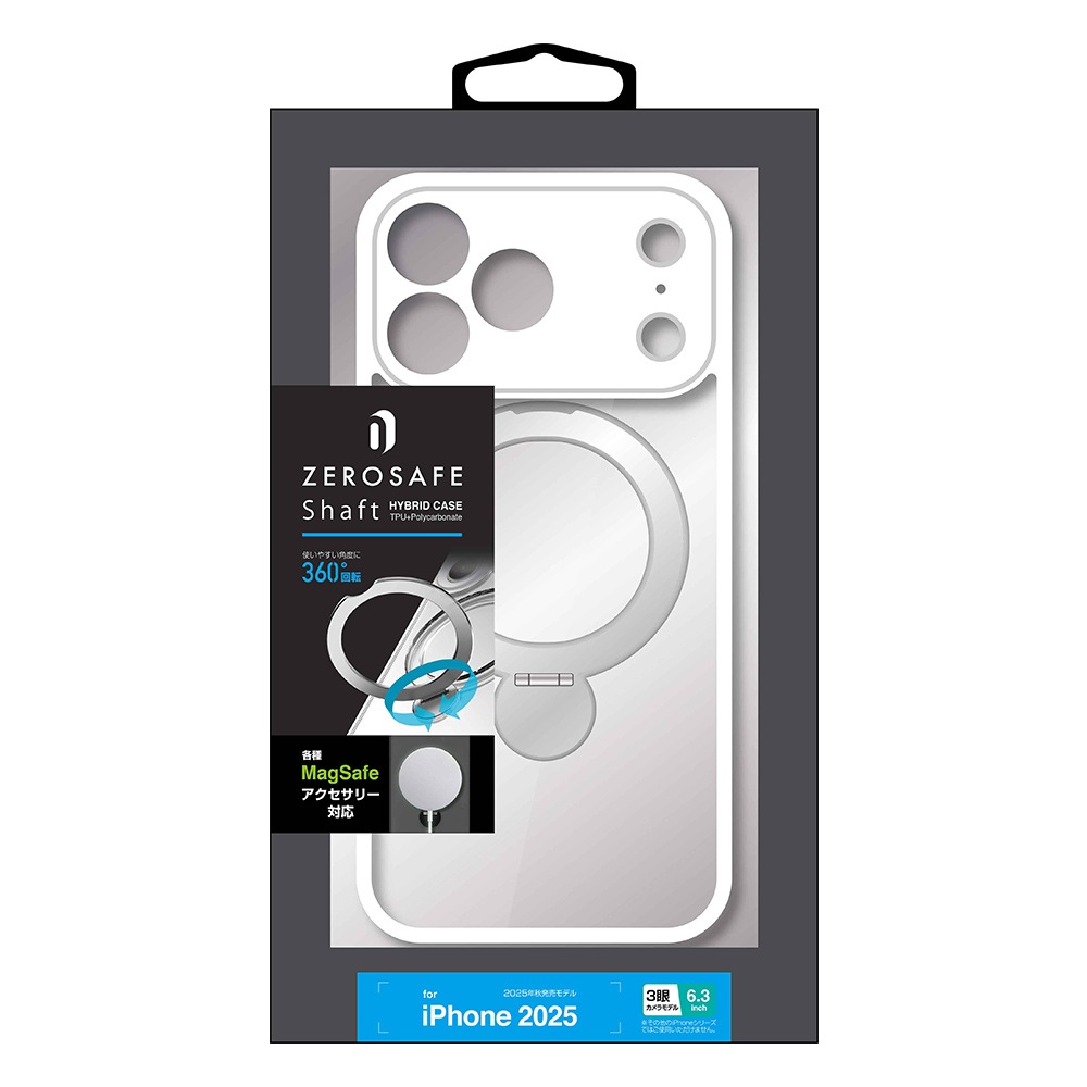 iPhone17 Pro ������ ���С� �ϥ��֥�å� ZEROSAFE Shaft MagSafe�б� �ޥ��ͥåȽ��� �Ѿ׷�ۼ� MIL ���ꥢ TPU�Х�ѡ������� ����դ� ��ɻ� �磻��쥹�����б� �ۥ磻�� �����ե��� ���ޥۥ����� 9005IP5BZSWH �饹���Хʥ�