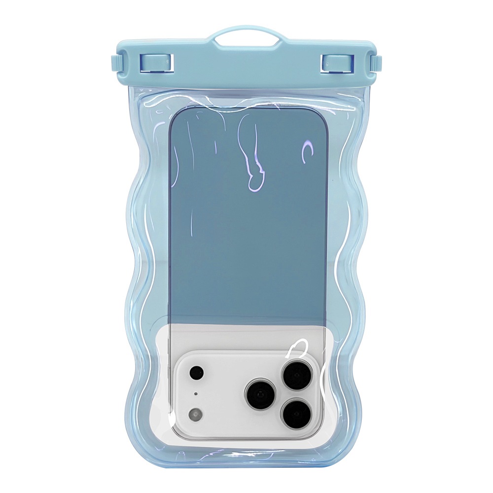 ���ޥ� �ɿ奱���� IP68 �ͥå����ȥ�å��� WAVECASE �������� ���ޡ��ȥե��� �� ������ �ס��� ��Ϥ ��ʪ���� ���襤�� �礭�� iiPhone Android ���ꥢ�֥롼 RFRWPF09WCLBL�饹���Хʥ�
