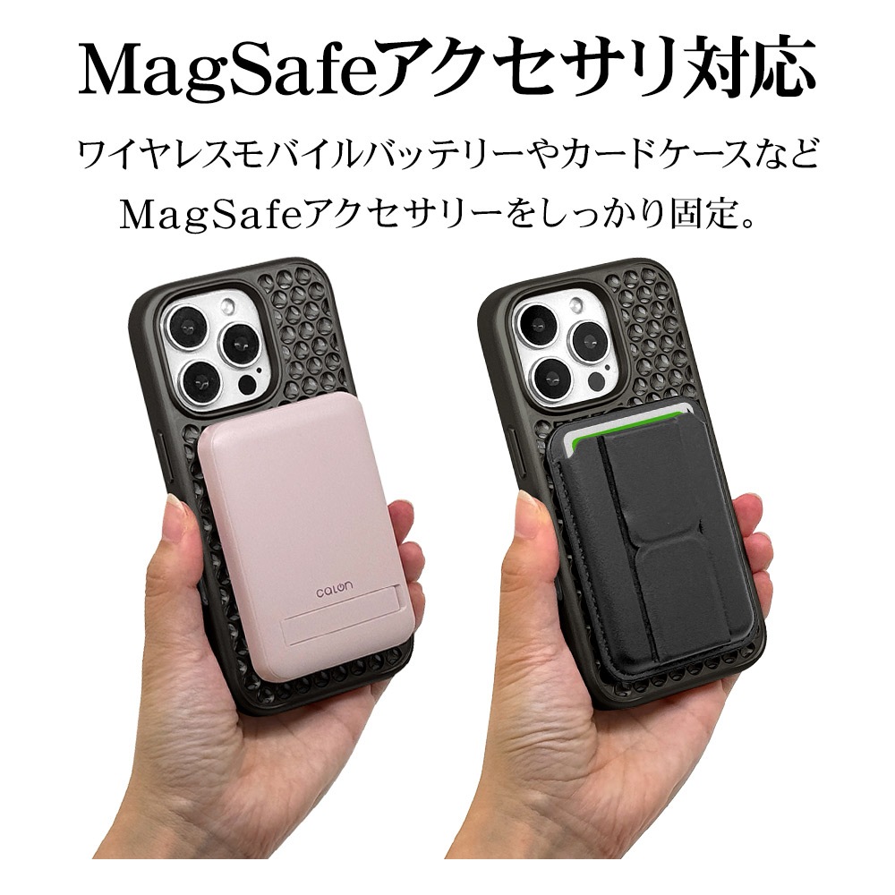 iPhone16 Pro  С ϥ֥å ZEROSAFE Mesh MagSafeб Ѿ׷ۼ MIL TPUХѡ դ å ɻ ֥å ե ޥۥ 8557IP463ZSFMBK 饹Хʥ