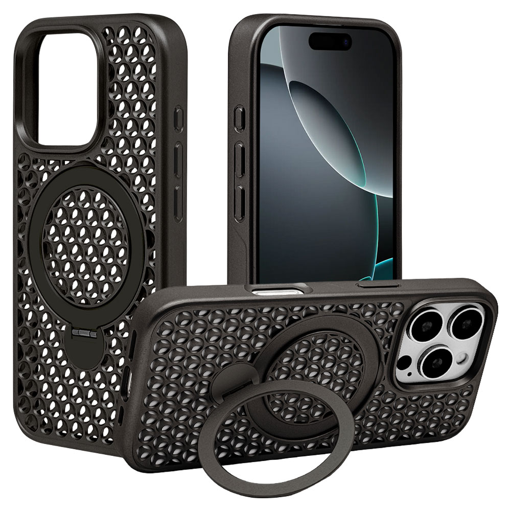 iPhone16 Pro  С ϥ֥å ZEROSAFE Mesh MagSafeб Ѿ׷ۼ MIL TPUХѡ դ å ɻ ֥å ե ޥۥ 8557IP463ZSFMBK 饹Хʥ