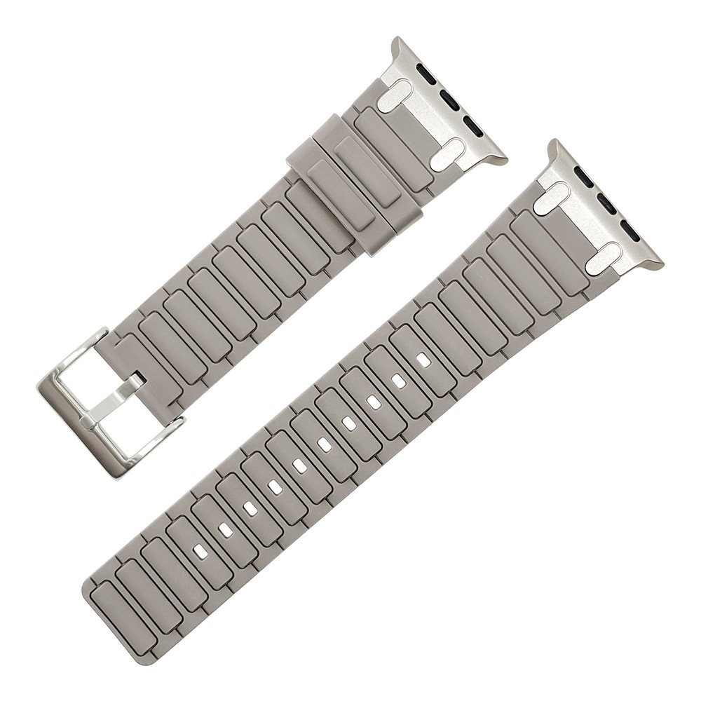 Apple Watch 49mm 46mm 45mm 44mm ULTRA style silicon band1 ����ȥ饹������ ���ꥳ��Х�� ������1 ��æ��ñ �Х�� ���졼 ���åץ륦���å� �٥�� RBLAWUS4408GRY �饹���Хʥ�