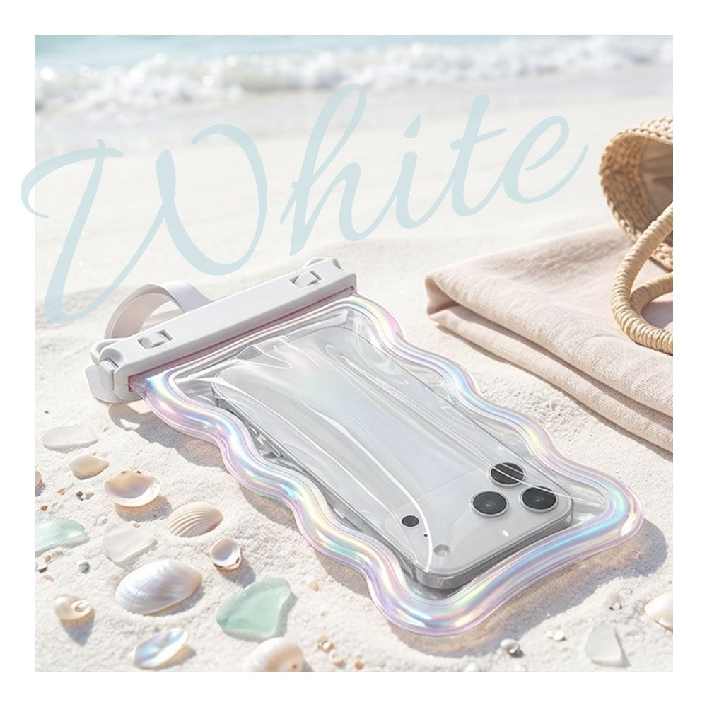 ���ޥ� �ɿ奱���� IP68 �����������ȥ�å��� WAVECASE �������� ���ޡ��ȥե��� �������饫�顼 �� ������ �ס��� ��Ϥ ��ʪ���� ���襤�� �礭�� iPhone Android ��������ۥ磻�� RFRWPF09WAWH �饹���Хʥ�