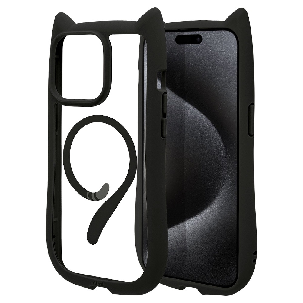 iPhone15 Pro Max ������ ���С� �ϥ��֥�å� MagSafe�б� mimi ǭ�� �ͥ��ߥ� �ͤ��ߤ� �Ѿ׷�ۼ� MIL���� ���̥��ꥢ TPU�Х�ѡ������� �磻��쥹�����б� �֥�å� �����ե��� ���ޥۥ����� 8394IP367PHPMBK �饹���Хʥ�