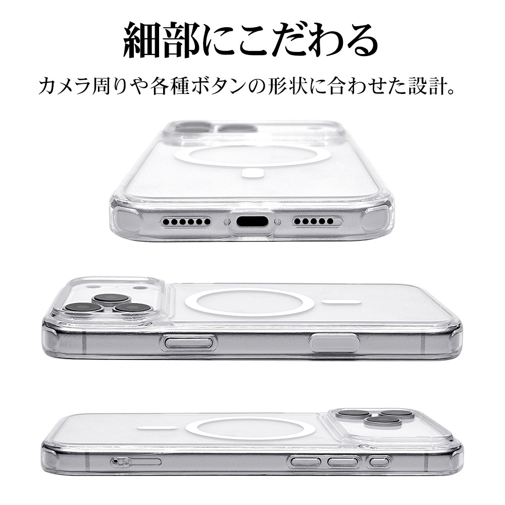 iPhone17 Pro Max  С ϥ֥å MagSafeб ޥͥåȽ Ѿ׷   ꥢ TPUХѡ 饳ȥ뵡ǽդ 磻쥹 ꥢ ե ޥۥ 9094IP5DHPMCCL 饹Хʥ