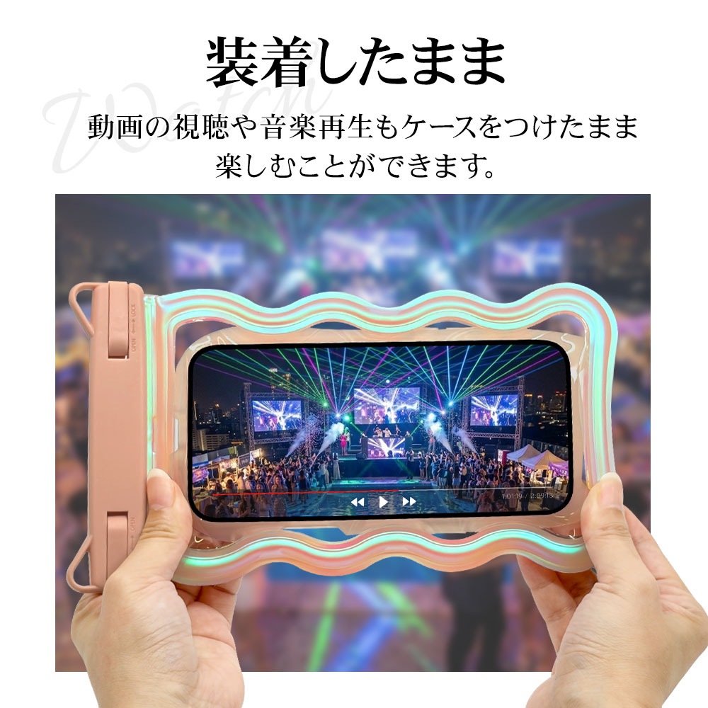 ���ޥ� �ɿ奱���� IP68 �����������ȥ�å��� WAVECASE �������� ���ޡ��ȥե��� �������饫�顼 �� ������ �ס��� ��Ϥ ��ʪ���� ���襤�� �礭�� iPhone Android ��������ԥ� RFRWPF09WAPK �饹���Хʥ�