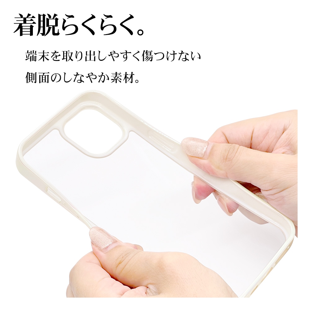 iPhone14 13  С ϥ֥å ꥢ Ʃ TPUХѡ+PC ե졼 ȥåץۡ ۥ磻 ե14 13 ޥۥ 7097IP261HB 饹Хʥ