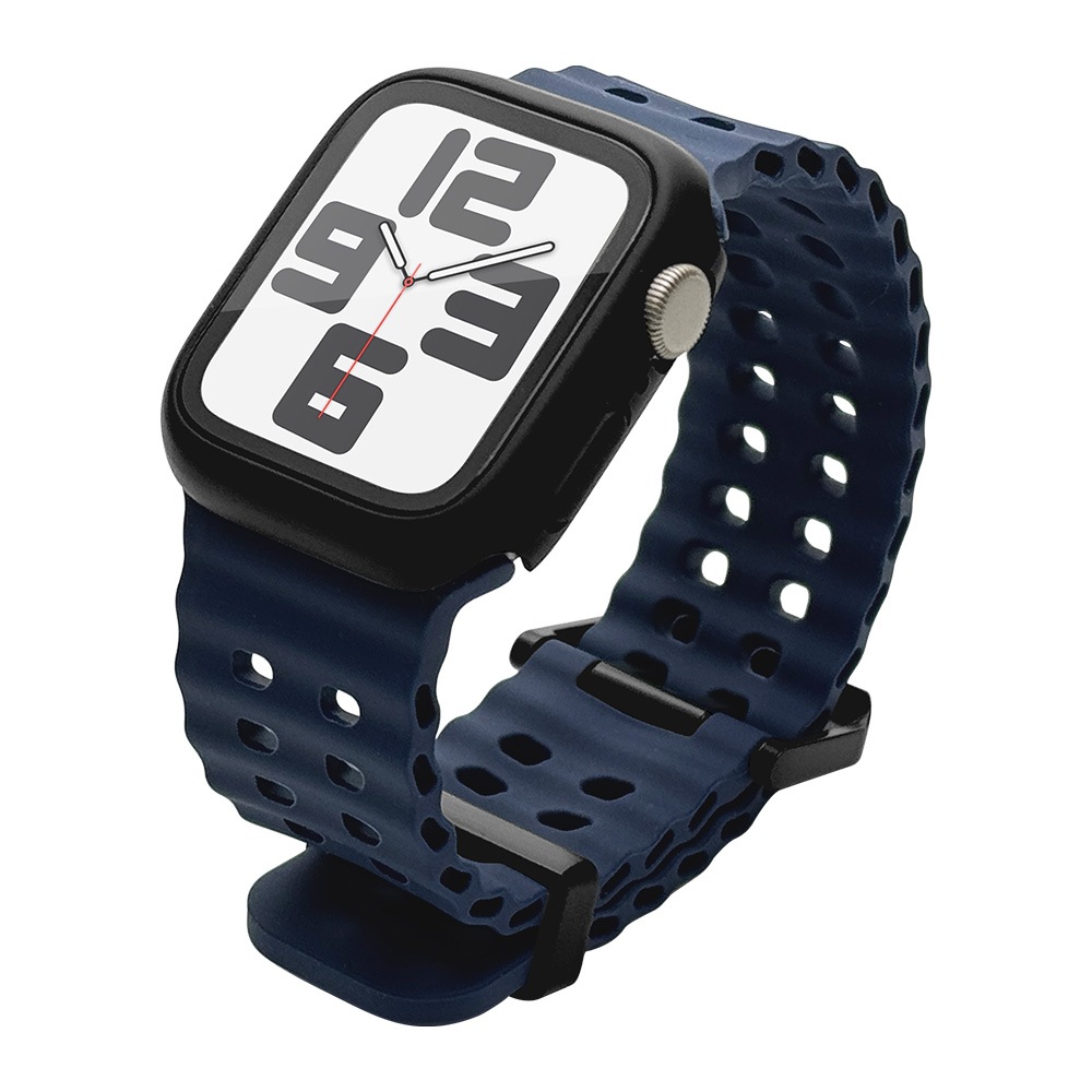 Apple Watch Ultra2nd Ultra Series10 Series9 Series8 Series7 SE��3���� SE��2���� SE 49mm 46mm 45mm 44mm ���ꥳ��Х�� ��æ��ñ �ͥ��ӡ� ���åץ륦���å� ����ȥ� RBLAW4407NV �饹���Хʥ�