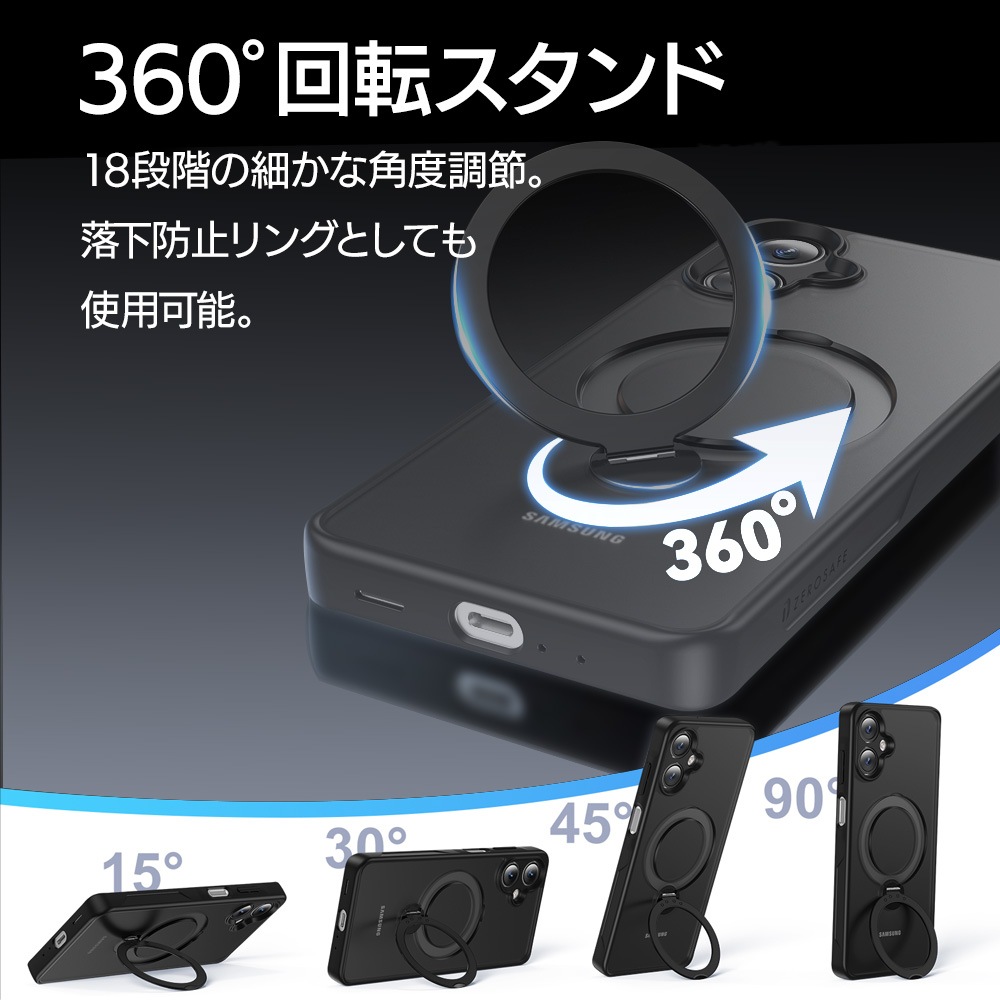 Galaxy A25 5G  С ϥ֥å ZEROSAFE Shaft Ѿ׷ۼ ޥå TPUХѡ ޥͥåȥդ ɻ եȥۥ磻 饯 A25 SC-53F SCG33 ޥۥ 8726GA25ZSFSWH 饹Хʥ