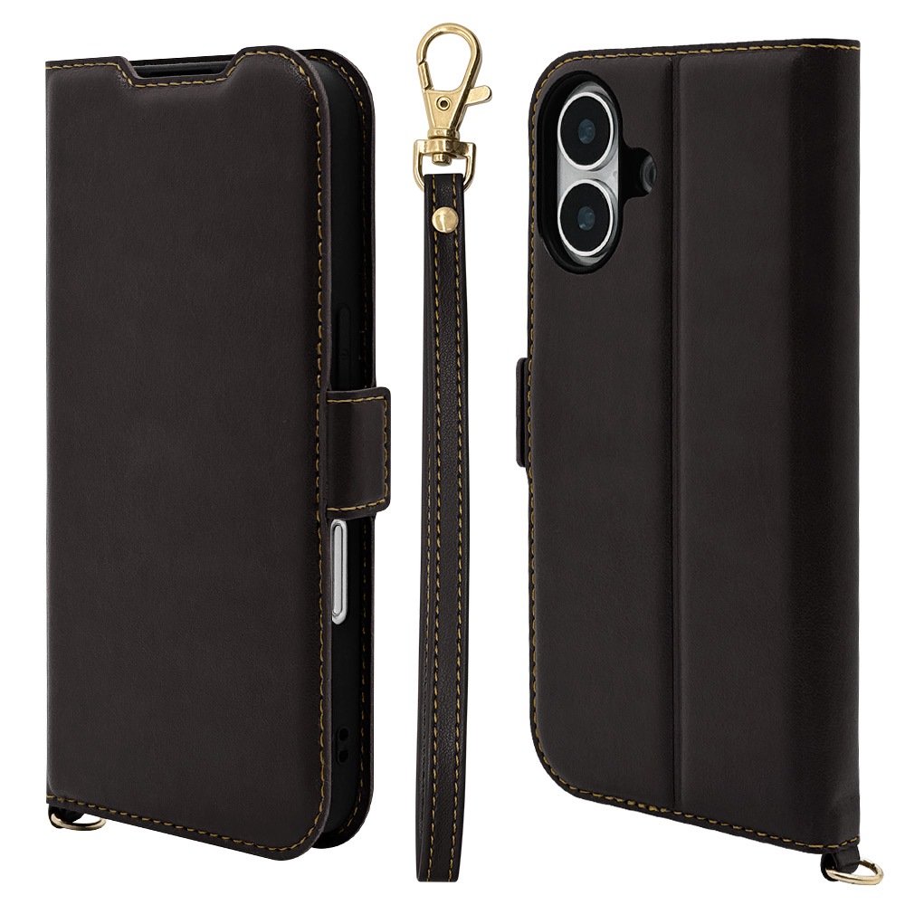 ボナペンチュラ　iPhone16手帳型ケース iPhone 16) ダイアリーケース シュリンクレザー