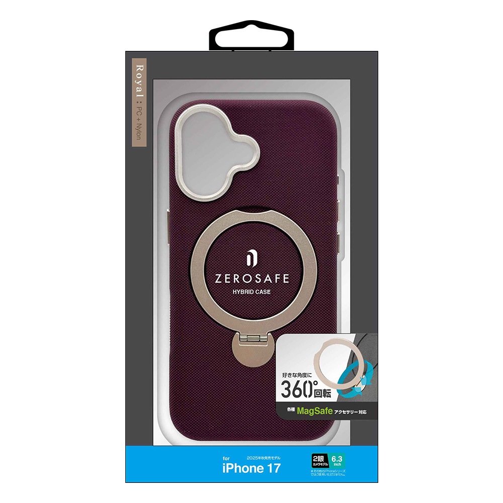 iPhone17 ������ ���С� �ϥ��֥�å� ZEROSAFE Royal MagSafe�б� �ޥ��ͥåȽ��� �Ѿ׷�ۼ� ����դ� ��ɻ� �磻��쥹���� ��������å� �����ե��� ���ޥۥ����� 9708IP5AZSDRD �饹���Хʥ�