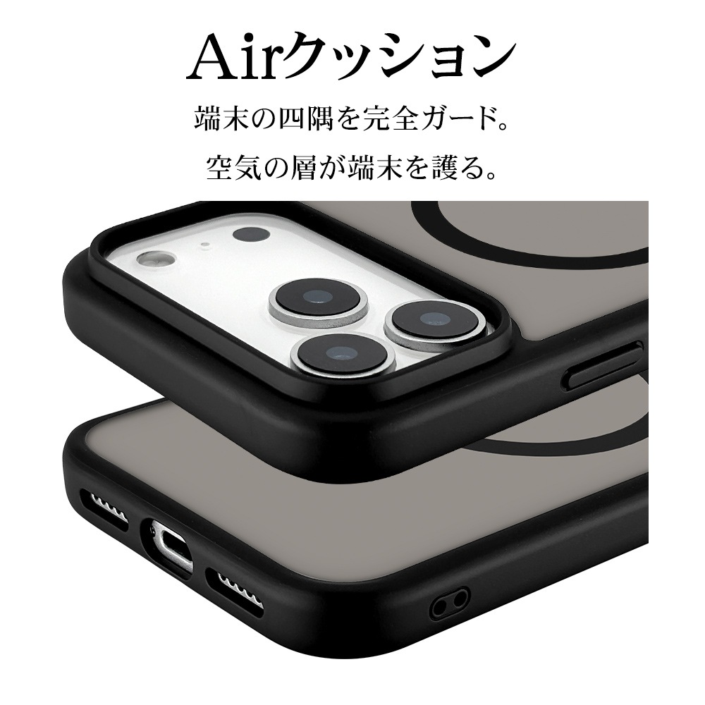 iPhone17 Pro Max  С ϥ֥å MagSafeб ޥͥåȽ RHINOX 饤Υå Ѿ׷ MIL ޥå TPUХѡ 磻쥹 ֥åߥեȥ֥å ե ޥۥ 9098IP5DHAMBKFB 饹Хʥ