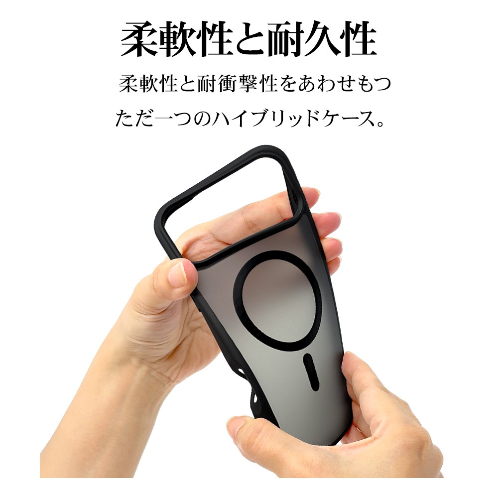 iPhone17 Pro Max  С ϥ֥å MagSafeб ޥͥåȽ RHINOX 饤Υå Ѿ׷ MIL ޥå TPUХѡ 磻쥹 ֥åߥեȥ֥å ե ޥۥ 9098IP5DHAMBKFB 饹Хʥ