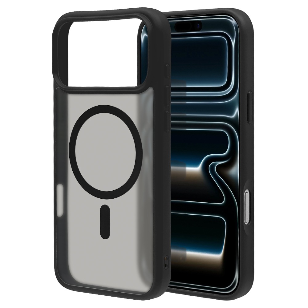 iPhone17 Pro Max  С ϥ֥å MagSafeб ޥͥåȽ RHINOX 饤Υå Ѿ׷ MIL ޥå TPUХѡ 磻쥹 ֥åߥեȥ֥å ե ޥۥ 9098IP5DHAMBKFB 饹Хʥ