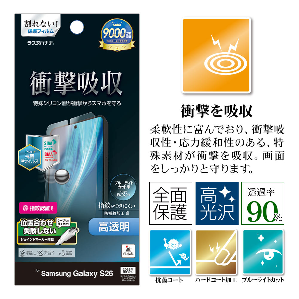 Galaxy S26  SG-51G SCG36 �ե���� �����ݸ� �׷�ۼ� �֥롼�饤�ȥ��å� ����� Ʃ�� ���ꥢ ���� ������ ����ǧ���б� ��ñŽ���դ� ����饯���� �ݸ�ե���� VE5201GS26 �饹���Хʥ�