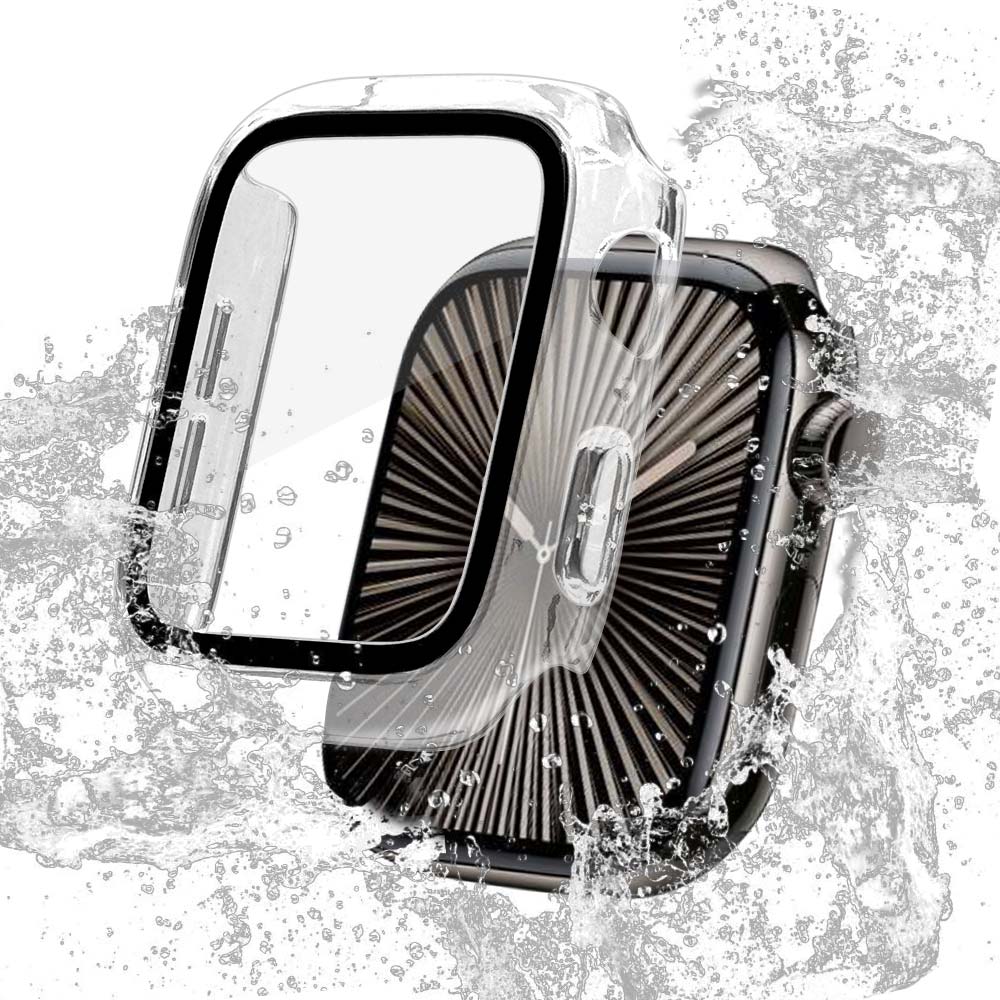 Apple Watch series10 46mm 饹ե  С ϥ֥å  Ʃ ꥢ PC+GLASS 饹ηץƥ ɿ奱 IPX68 ɽ̹9H ꥢ åץ륦å GHB4813AW46 饹Хʥ
