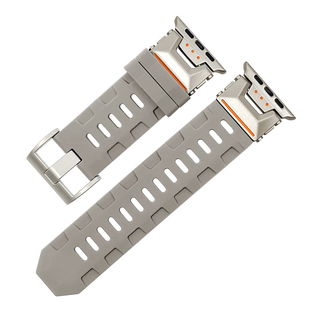 Apple Watch 49mm 46mm 45mm 44mm ULTRA style silicon band2 ����ȥ饹������ ���ꥳ��Х�� ������2 ��æ��ñ �Х�� ���졼 ���åץ륦���å� �٥�� RBLAWUS4409GRY �饹���Хʥ�