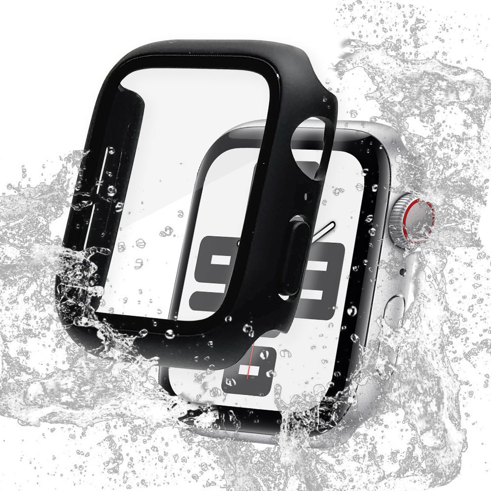Apple Watch series6 series5 series4 SE2 SE 40mm 饹ե  С ϥ֥å  Ʃ ꥢ PC+GLASS 饹ηץƥ ɿ奱 IPX68 ɽ̹9H ֥å åץ륦å GHB4622AW40 饹Хʥ