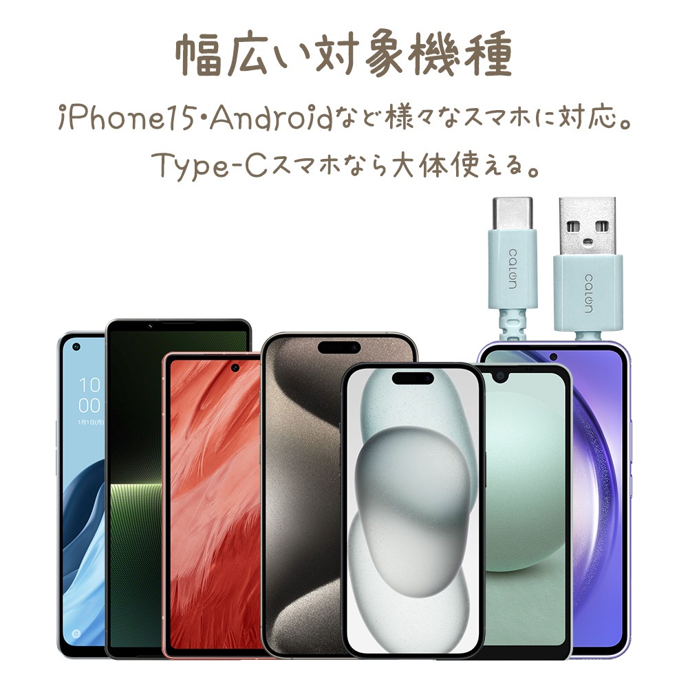 iPhone15 ޥ ֥ 3ڥ   ʥ󥱡֥ calon  ̿ 0.2᡼ȥ 20 Type-A to Type-C typea typec 3A 0.2m 20cm  㥳륰졼 ޡȥե  R02CAAC3A04CGRY