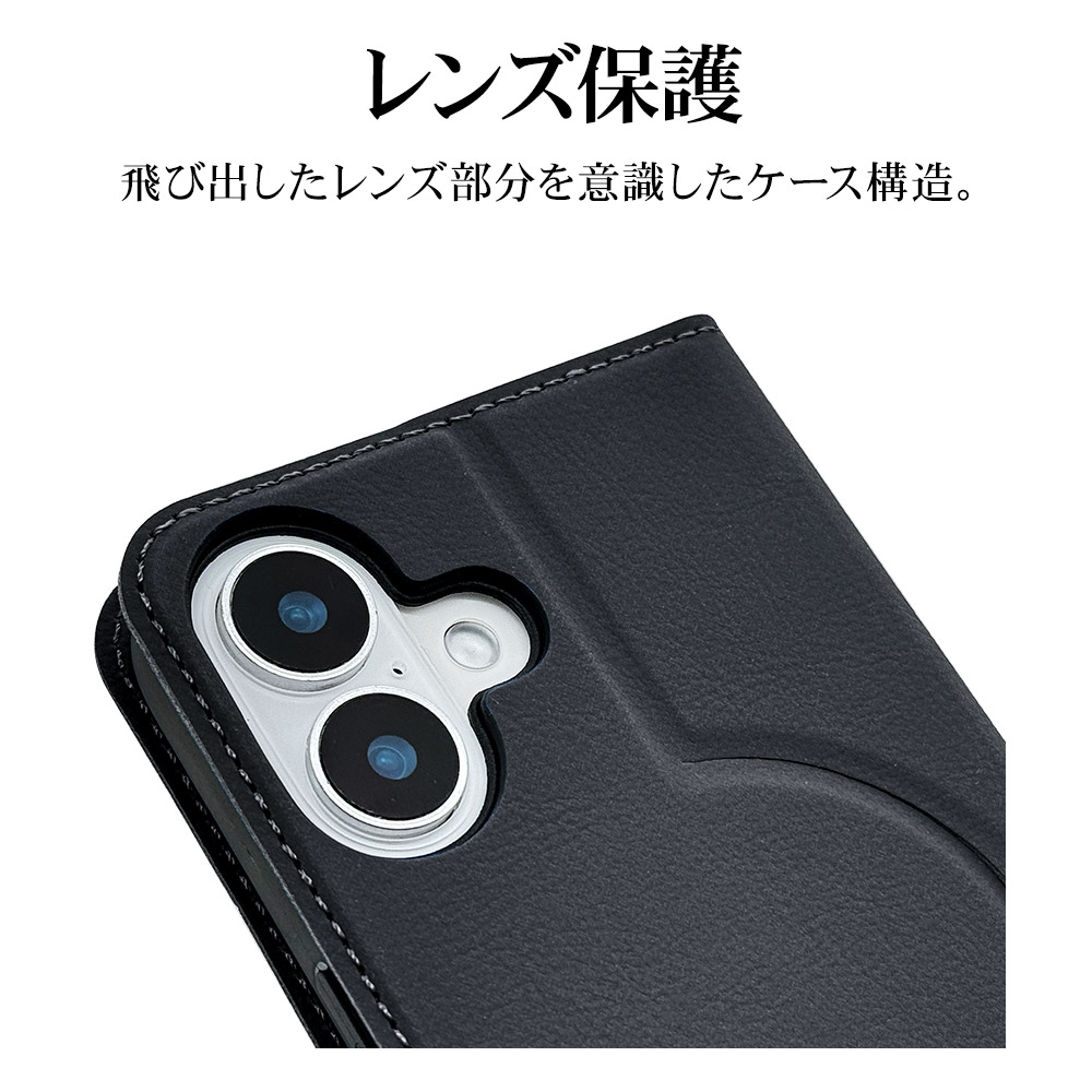 iPhone16 Plus  С Ģ  Ѿ׷ۼ MagSafeб  ɵǽ 磻쥹б ɥޥͥå ֥å ե ޥۥ 8255IP467BSMMBK 饹Хʥ