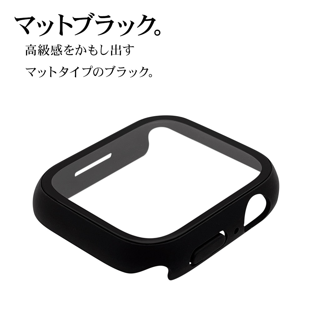 Apple Watch Series9 Series8 Series7 45mm 饹ե  С ϥ֥å  Ʃ ꥢ PC+GLASS 饹ηץƥ ɽ̹9H ֥å åץ륦å GHB3742AW45 饹Хʥ