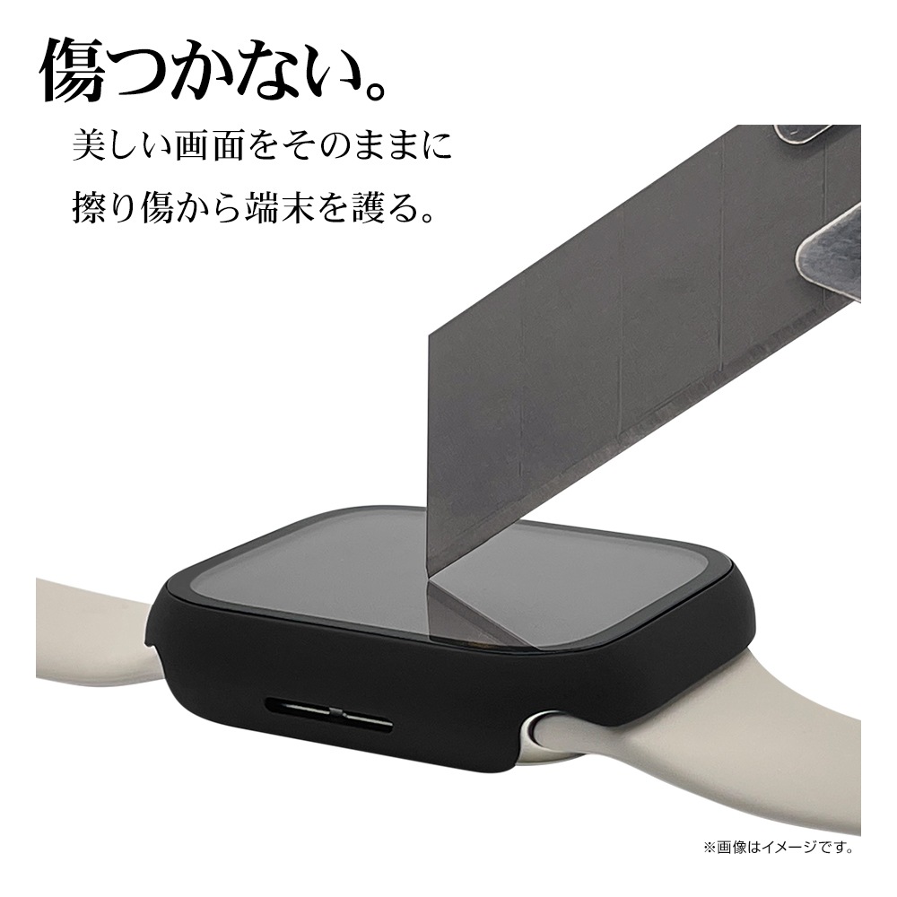 Apple Watch Series9 Series8 Series7 45mm 饹ե  С ϥ֥å  Ʃ ꥢ PC+GLASS 饹ηץƥ ɽ̹9H ֥å åץ륦å GHB3742AW45 饹Хʥ