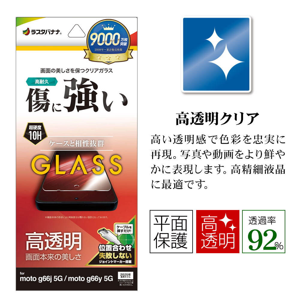 motorola moto g66j 5G g66y 5G PB810002JP ���饹�ե���� ʿ���ݸ� ����� ��Ʃ�� ���ꥢ 0.33���� ����10H ��ñŽ���դ� ��ȥ����� ��� �ݸ�ե���� GP5120MG66J �饹���Хʥ�