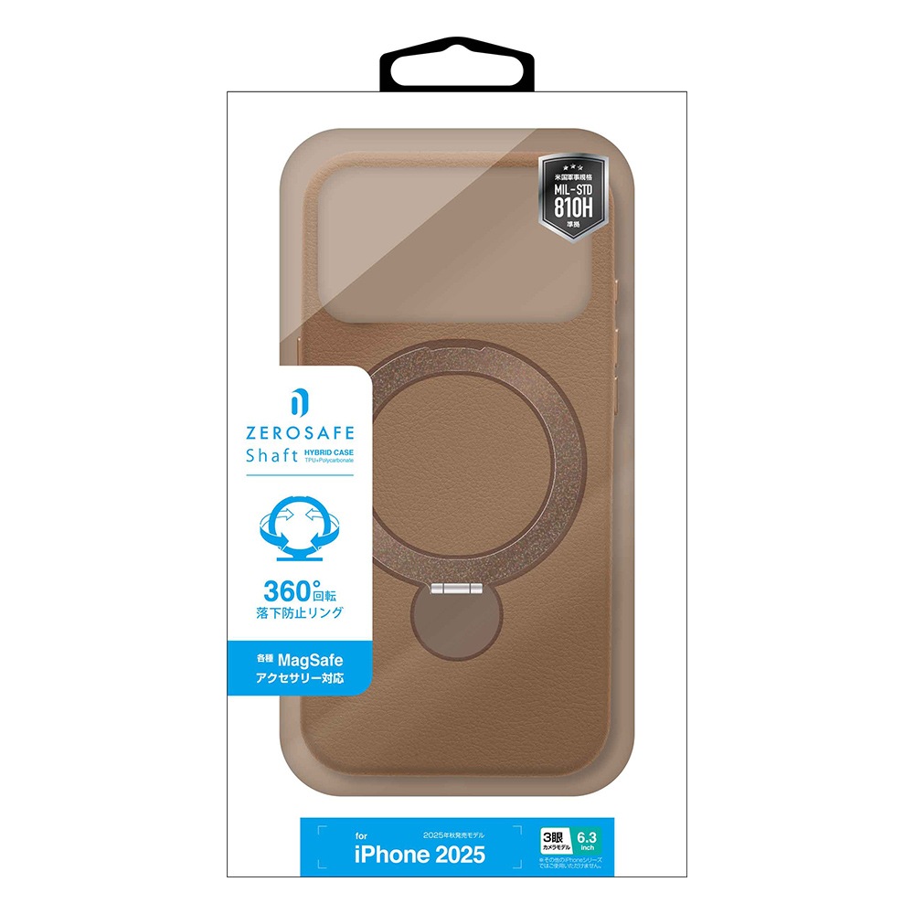 iPhone17 Pro ������ ���С� �ϥ��֥�å� ZEROSAFE Shaft MagSafe�б� �ޥ��ͥåȽ��� �Ѿ׷� MIL TPU�Х�ѡ������� PU�쥶�� ������դ� ��ɻ� �磻��쥹���� �֥饦�� �����ե��� ���ޥۥ����� 9014IP5BZSBR �饹���Хʥ�