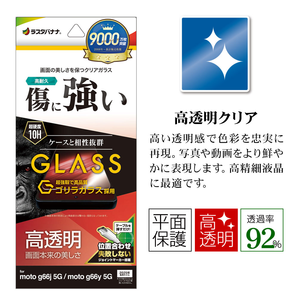 motorola moto g66j 5G g66y 5G PB810002JP ���饹�ե���� ʿ���ݸ� ����� ��Ʃ�� ���ꥢ ����饬�饹���� 0.33���� ����10H ��ñŽ���դ� ��ȥ����� ��� �ݸ�ե���� GG5122MG66J �饹���Хʥ�