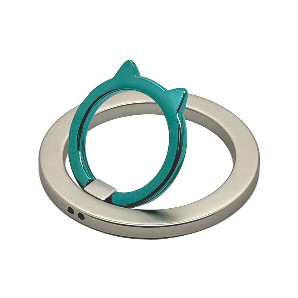 �ޥ��ͥå� ���ޥ� ��� ǭ�� �� ���ޥۥ�� NEKO no MAGNET RING MagSafe�б� �ޥ��ͥåȥ����� ��곰����ǽ  ������� �磻��쥹���� ���ϼ��� ��ɻ� ����С��ߥ֥롼 ���ޥ� ���֥�å� RMRNG02SVBL �饹���Хʥ�