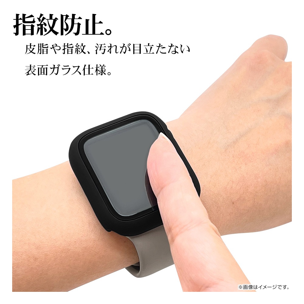 Apple Watch Series6 Series5 Series4 SE3 SE2 SE 44mm 饹ե  С ϥ֥å  PC+GLASS 饹ηץƥ ɽ̹9H ֥å åץ륦å GHB3746AW44 饹Хʥ