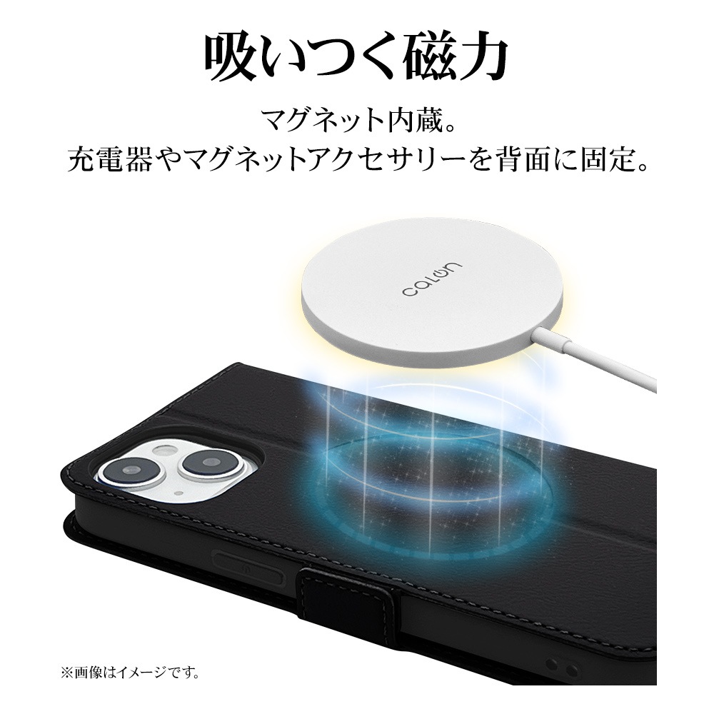 iPhone15 14 13 ������ ���С� ��Ģ�� ���� �Ѿ׷�ۼ� MagSafe�б� ���������� ������ɵ�ǽ �磻��쥹�����б� �����ɥޥ��ͥå� �֥�å� �����ե��� ���ޥۥ����� 8354IP361BSMMBK �饹���Хʥ�